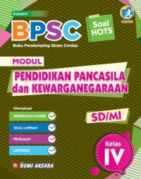 BPSC modul pendidikan pancasila dan kewarganegaraan SD/MI kelas IV