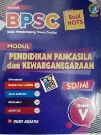 BPSC modul pendidikan pancasila dan kewarganegaraan SD/MI kelas V